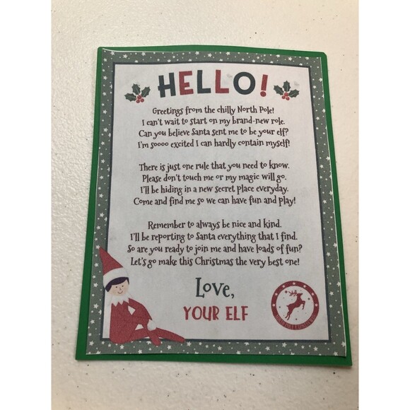 14” Christmas Elf Cam Plush Boy Doll Xmas Ball Kids Holiday Fun Greenbrier - Picture 4 of 4